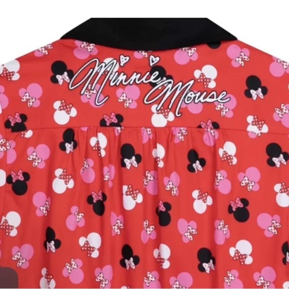 Disney Dress Shop Store Women M Minnie Mouse Icon Dress NEW $128 Diner Waitress